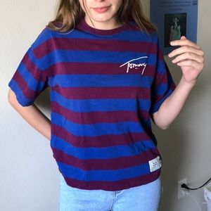 blue and purple striped tommy